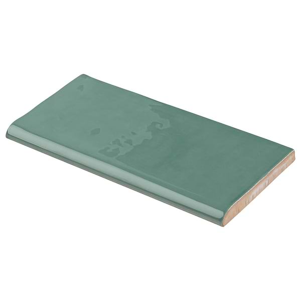 Lancaster Open Seas Green 3x6 Ceramic Bullnose
