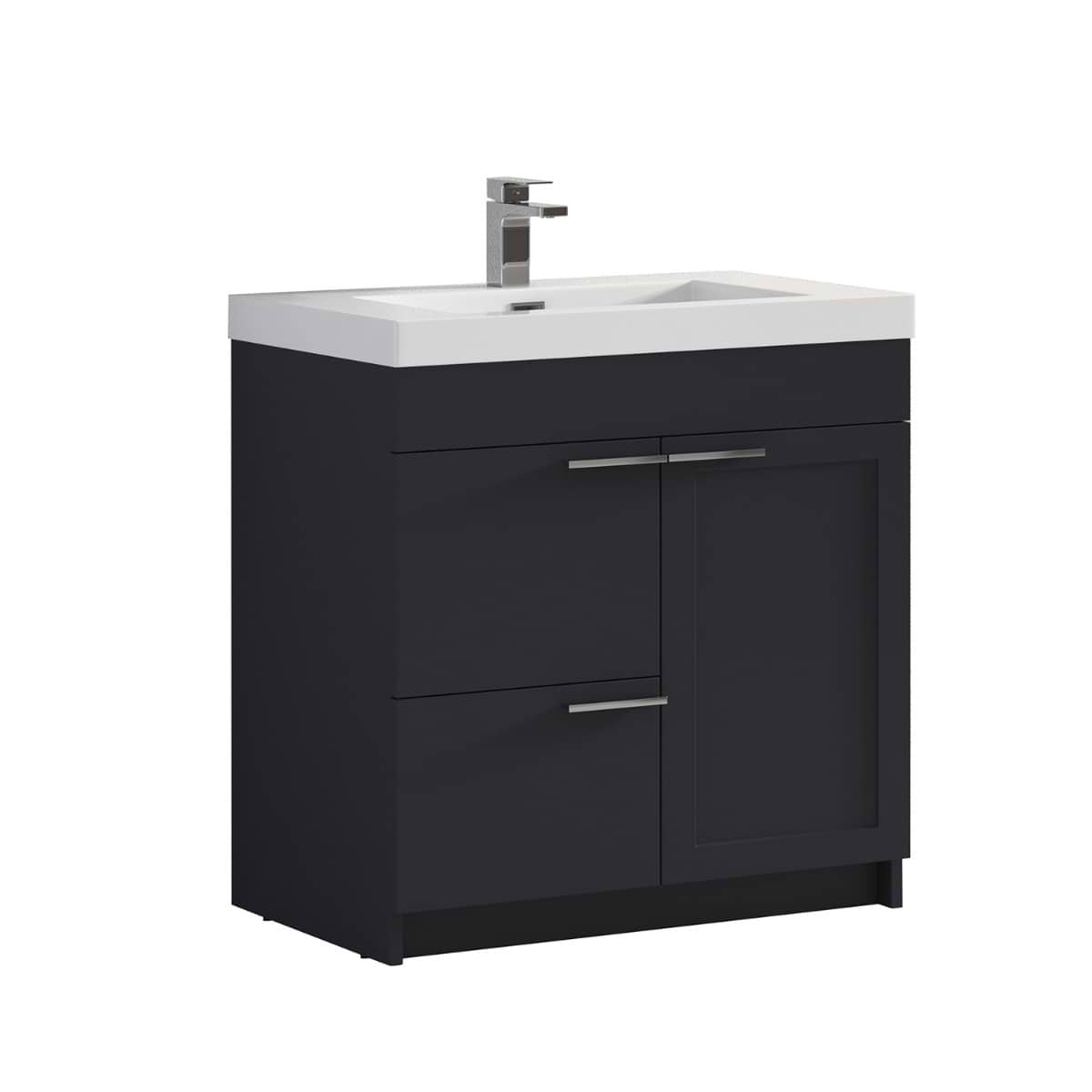 Mona 36" Charcoal Gray Vanity And Counter