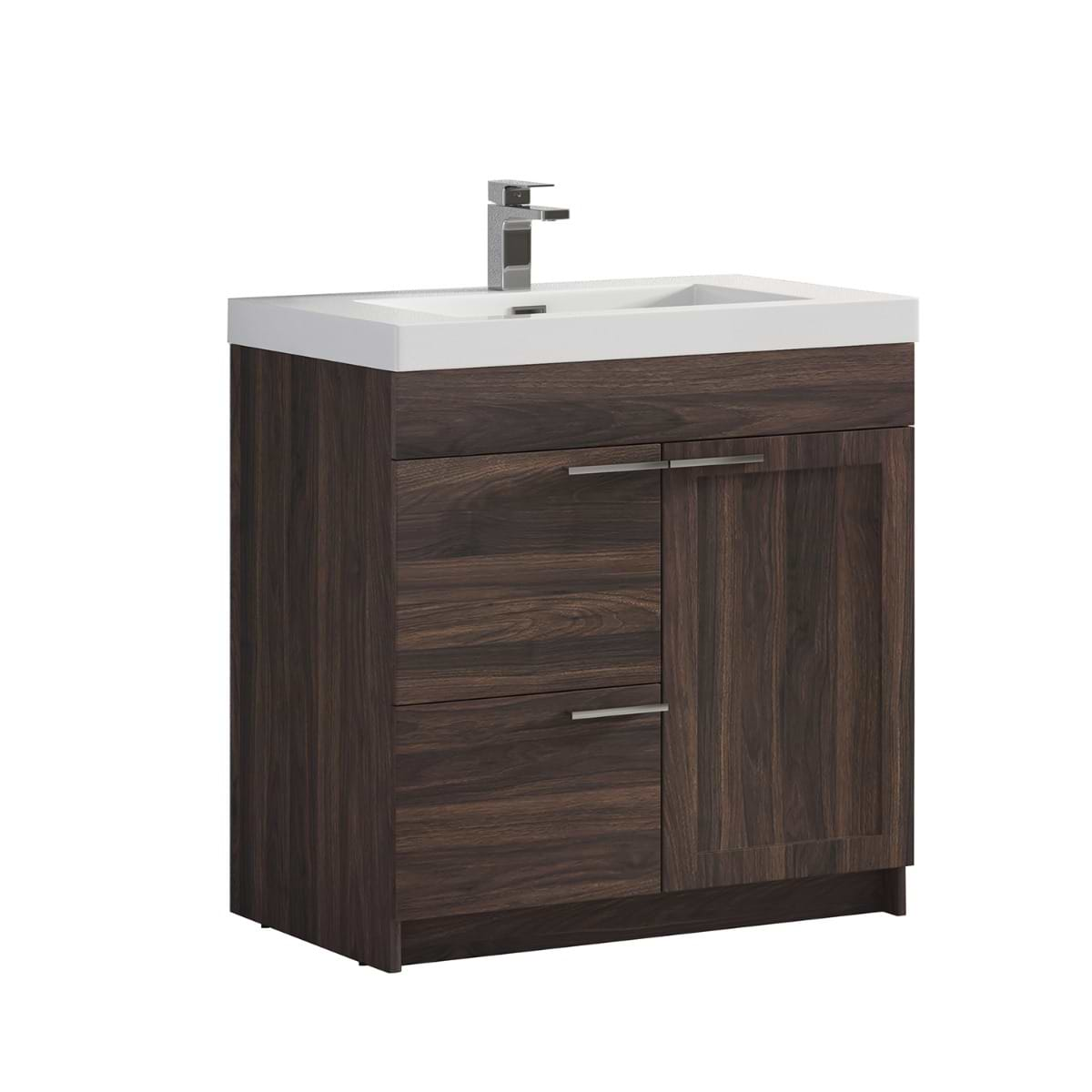 Mona 36" Cali Walnut Vanity And Counter