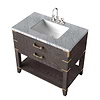 Calico Brown Oak 36" Single Vanity with Carrara Marble Top
