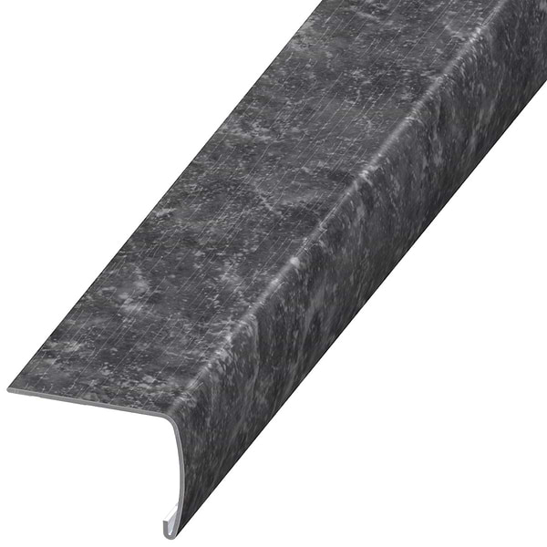 ReNew Metalcrete Charcoal 2x1.5x94" VersaEdge Xtra Tall Stair Nose by Versatrim