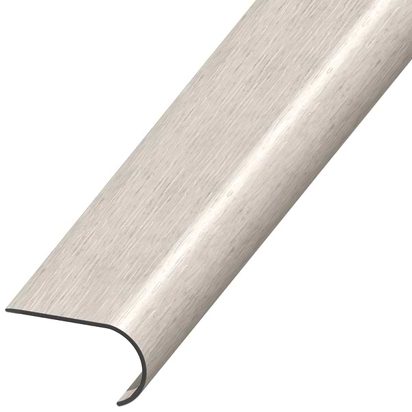 Katone Wash Oak White 2.48x1.52x94" LVT Round Stair Nose by Versatrim