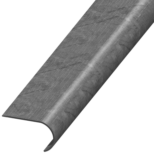 Optoro Chauny Marble Dark Gray 2.48x1.52x94" LVT Round Stair Nose by Versatrim