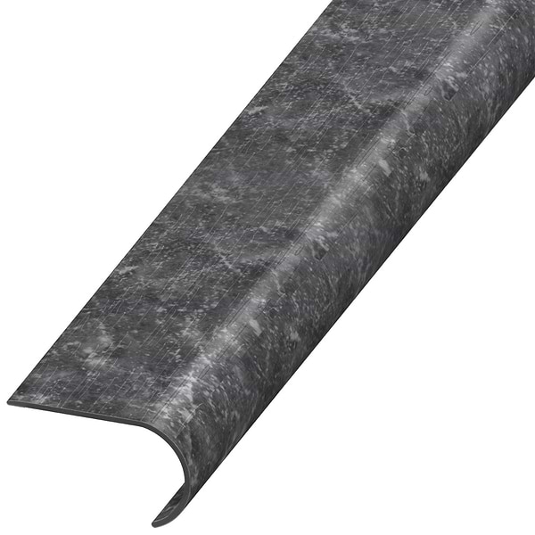 ReNew Metalcrete Charcoal 2.48x1.52x94" LVT Round Stair Nose by Versatrim