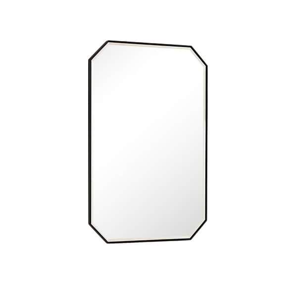 James Martin Vanities Rohe Matte Black 24x36" Octagonal Mirror