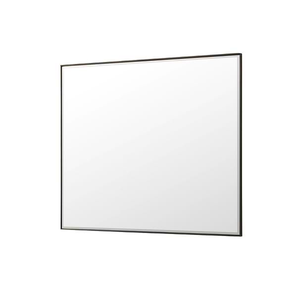 James Martin Vanities Rohe Matte Black 48x40" Rectangle Mirror