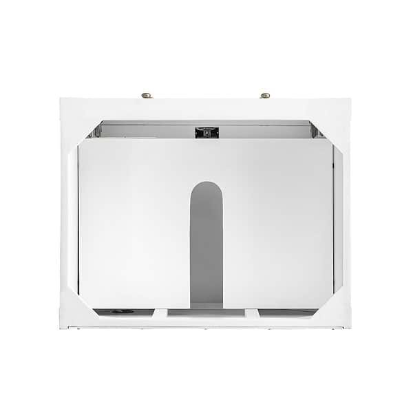 James Martin Vanities Breckenridge Bright White 30" Single Vanity with Carrara Marble Top