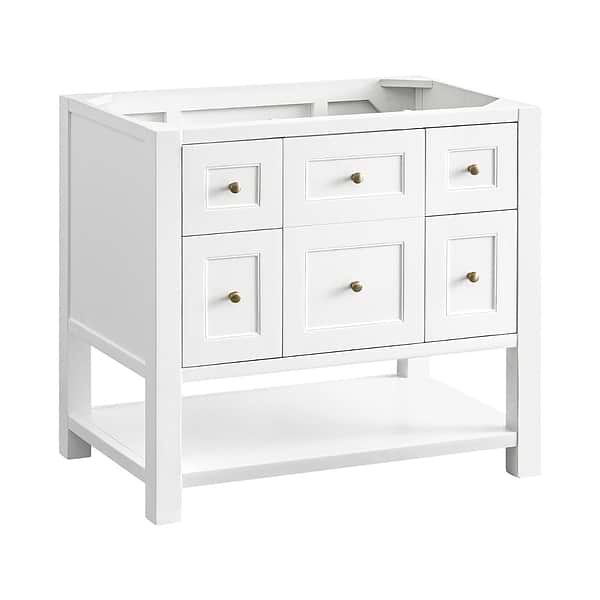 James Martin Vanities Breckenridge Bright White 36" Single Vanity without Top