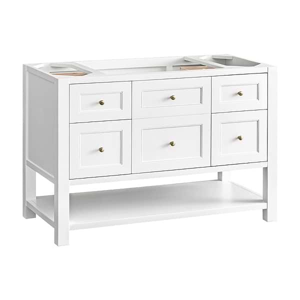 James Martin Vanities Breckenridge Bright White 48" Single Vanity without Top