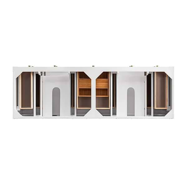 James Martin Vanities Breckenridge Bright White 72" Double Vanity without Top