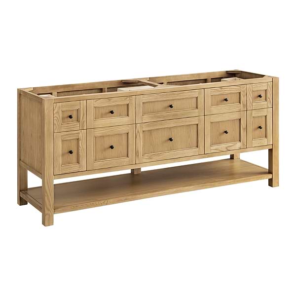 James Martin Vanities Breckenridge Light Natural Oak 72" Double Vanity without Top
