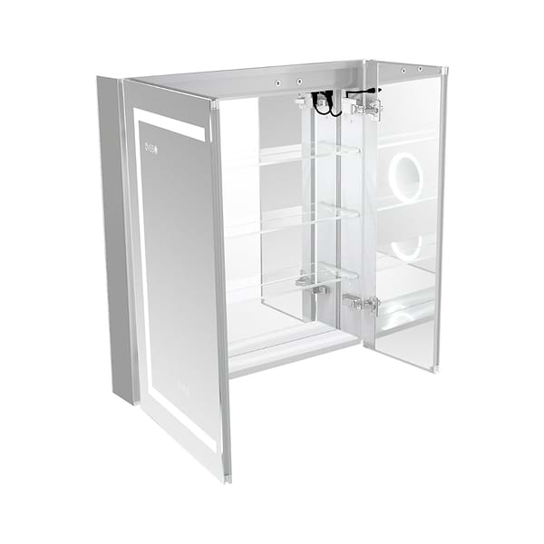 Rory Grooved 30x32" Rectangle Recessed or Wall Mounted LED Medicine Cabinet with Mirror