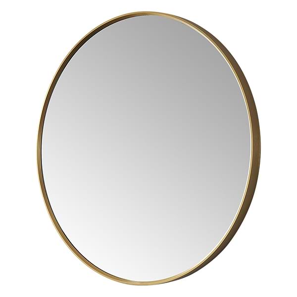 Olinda Brushed Gold 35.4" Framed Round Mirror