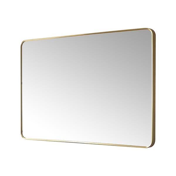 Olinda Brushed Gold 48x32" Framed Rectangle Mirror