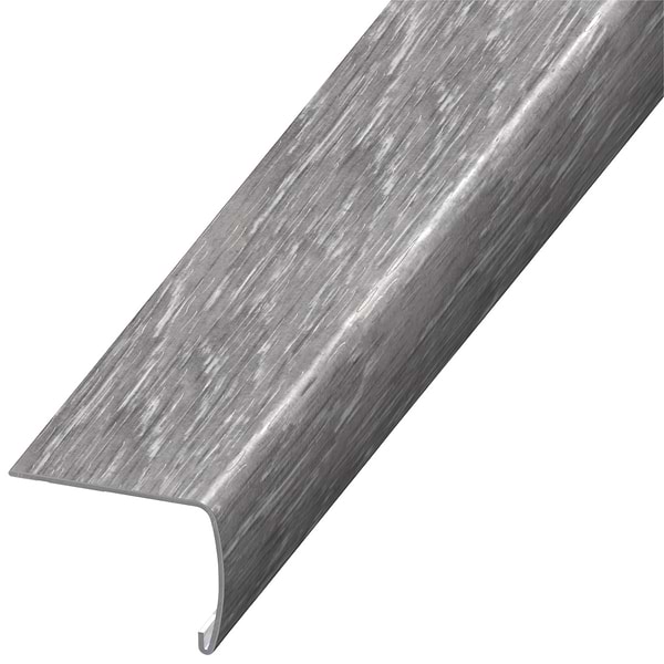 Woodcrete LVT Silver Gray 2x1.5x94" LVT VersaEdge Xtra Tall Stair Nose by Versatrim