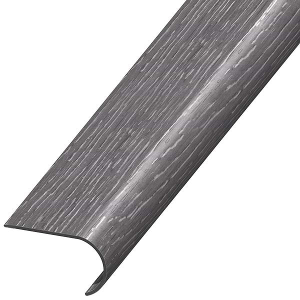 Woodcrete LVT Charcoal 2.48x1.52x94" LVT Round Stair Nose by Versatrim