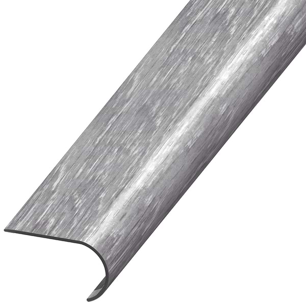 Woodcrete LVT Silver Gray 2.48x1.52x94" LVT Round Stair Nose by Versatrim