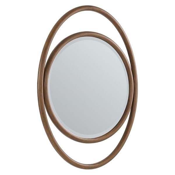 James Martin Vanities Esca Mid-Century Walnut 28x38" Oval Mirror