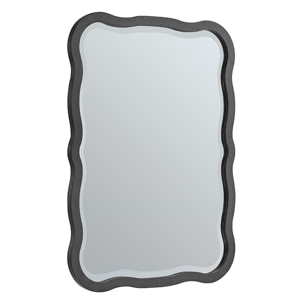 James Martin Vanities Rowyn Carbon Oak 28x38" Wavy Rectangle Mirror