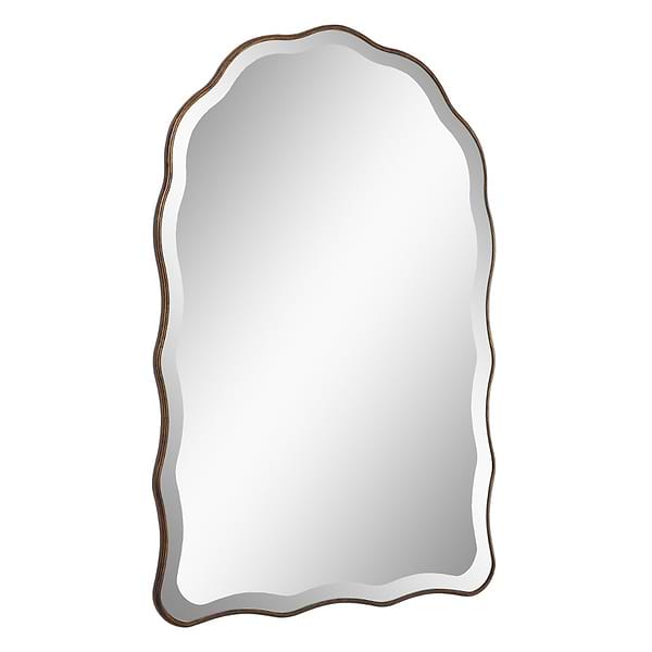 Zivos Bronze 24x36" Wavy Arched Mirror