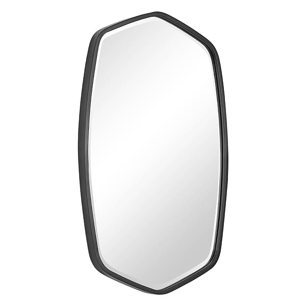 Ayelet Matte Black 22x36" Geometric Mirror