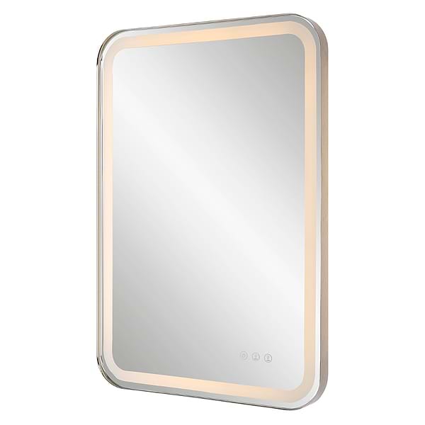 Liba Polished Nickel 22x32" Rectangle LED Mirror