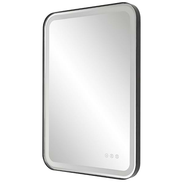 Liba Satin Black 22x32" Rectangle LED Mirror
