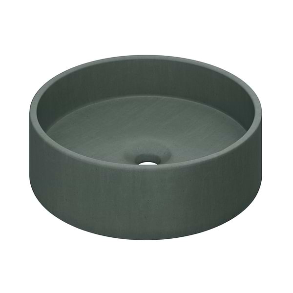 Odet Forest Green 16" Concrete Round Floating Sink by mudd.concrete