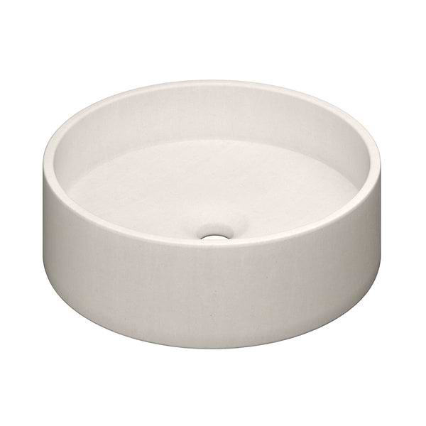 Odet Mocha Cream 16" Concrete Round Floating Sink by mudd.concrete