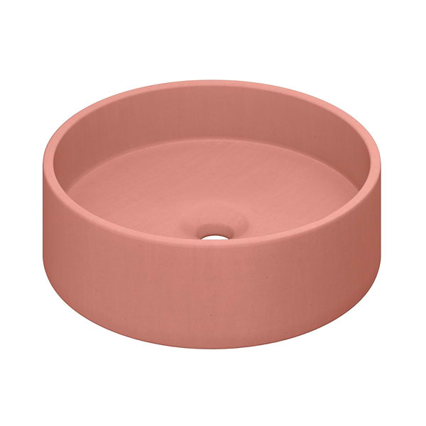 Odet Mousse Pink 16" Concrete Round Floating Sink by mudd.concrete