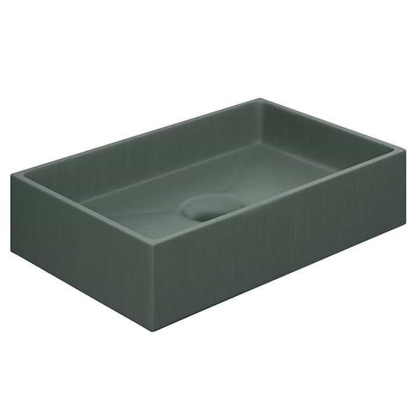 Jeker Forest Green 21" Concrete Rectangle Floating Sink by mudd.concrete