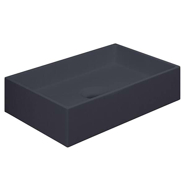 Jeker Midnight Black 21" Concrete Rectangle Floating Sink by mudd.concrete