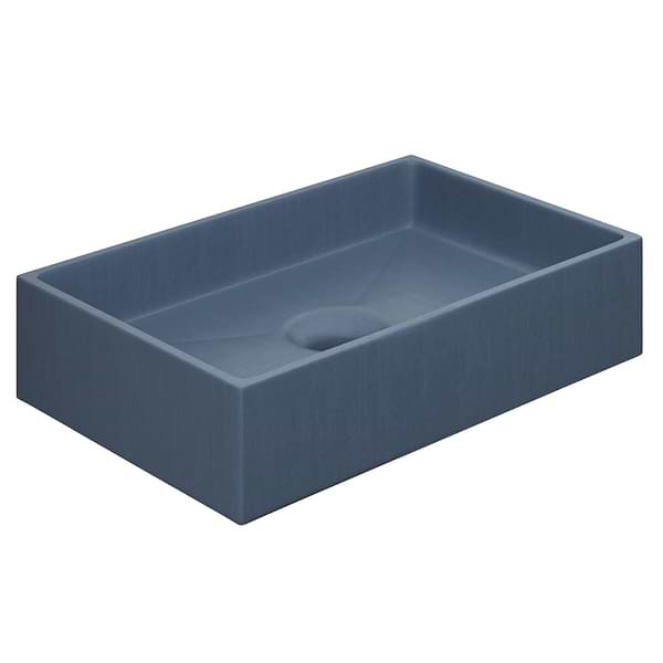 Jeker Denim Blue 21" Concrete Rectangle Floating Sink by mudd.concrete