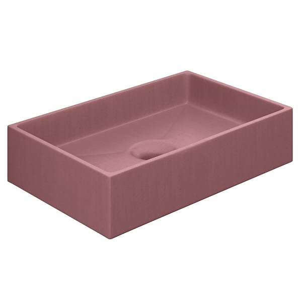 Jeker Berry Pink 21" Concrete Rectangle Floating Sink by mudd.concrete