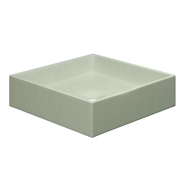 Yarra Thyme Green 16" Concrete Square Floating Sink by mudd.concrete