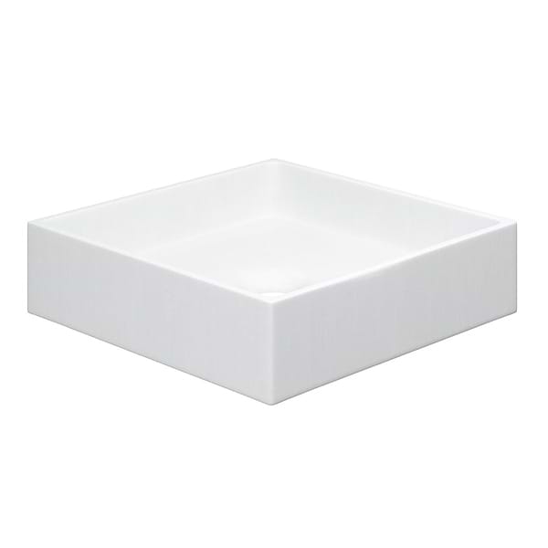 Yarra Cotton White 16" Concrete Square Floating Sink by mudd.concrete