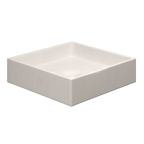 Yarra Mocha Cream 16" Concrete Square Floating Sink by mudd.concrete