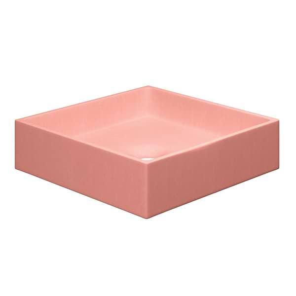 Yarra Mousse Pink 16" Concrete Square Floating Sink by mudd.concrete