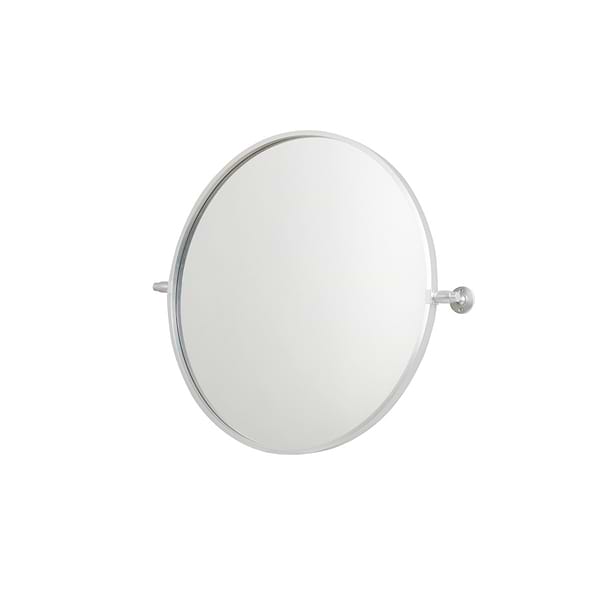 Liora Silver 24" Round Tilt Mirror