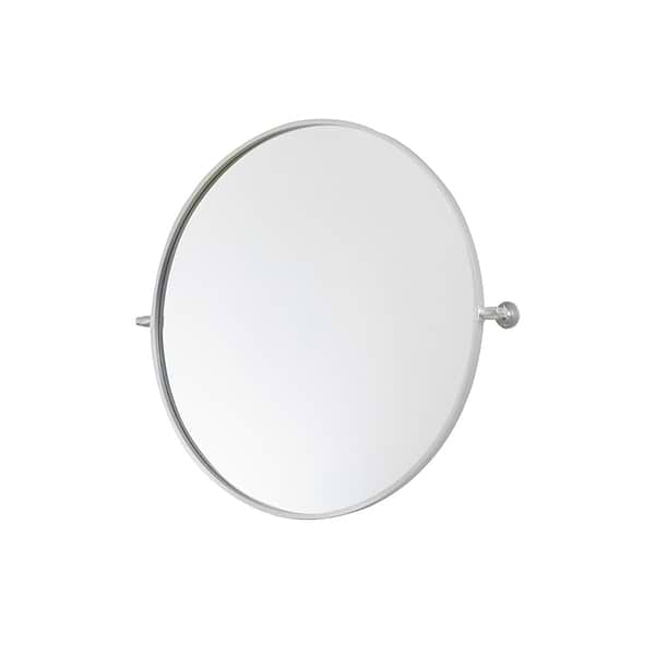 Liora Silver 30" Round Tilt Mirror
