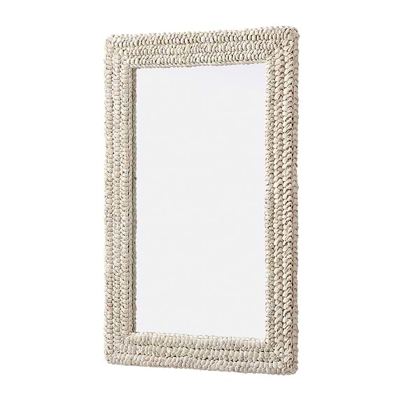 Marlis Ivory Corn Husk 24x36" Rectangle Mirror