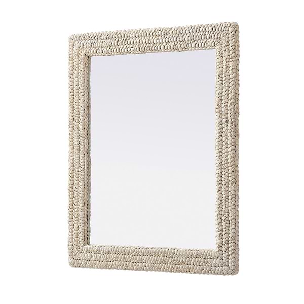 Marlis Ivory Corn Husk 30x36" Rectangle Mirror