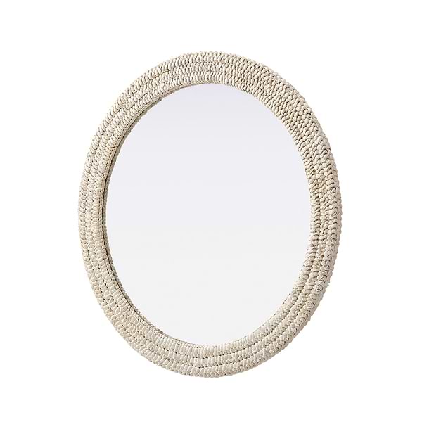 Marlis Ivory Corn Husk 36" Round Mirror
