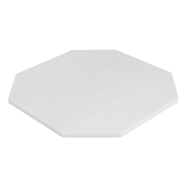 Alaris Glacier White 12" Octagon with Lovina Gray Dot Honed Marble Tile