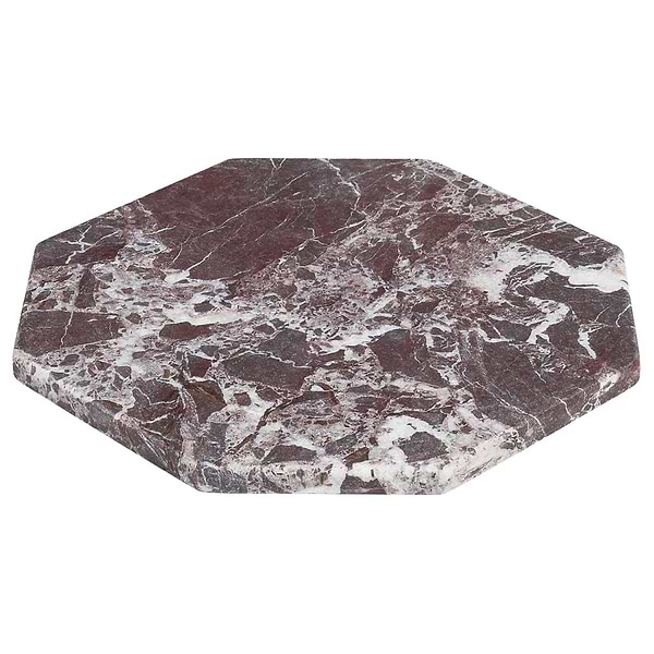 Alaris Rosso Levanto 8" Octagon with Lilac Dot Tumbled Marble Tile