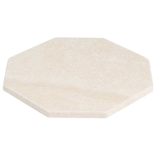 Alaris Simena 8" Octagon with Verde Dot Tumbled Limestone and Marble Tile