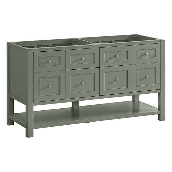 James Martin Vanities Breckenridge Smokey Celadon 60" Double Vanity without Top