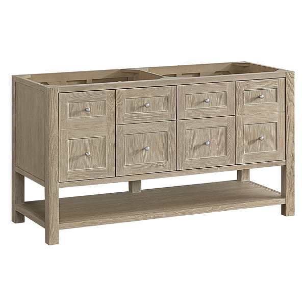 James Martin Vanities Breckenridge Whitewashed Oak 60" Double Vanity without Top