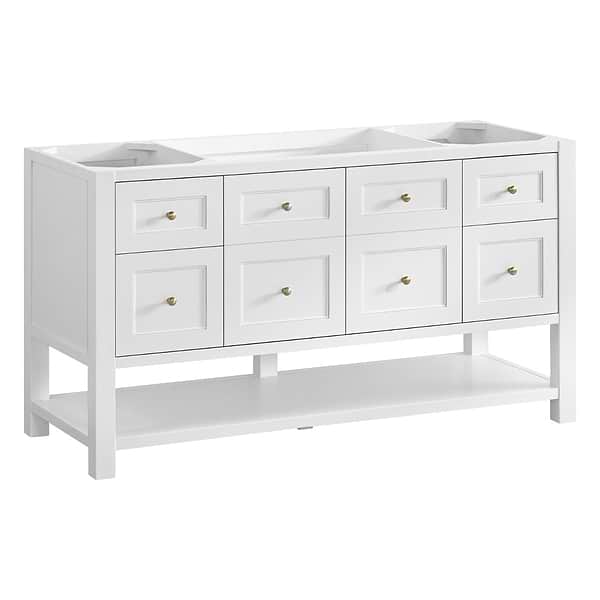 James Martin Vanities Breckenridge Bright White 60" Single Vanity without Top