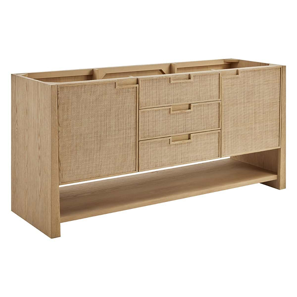 James Martin Vanities Solene Seaside Oak 72" Double Vanity without Top